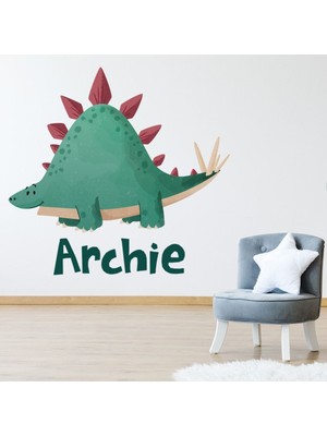 Jeronkarji Stegosaurus Dinozor Dekoratif Duvar Sticker Çıkartma Kişiye Özel Çocuk Odası Çıkartması Bebek Çocuk
