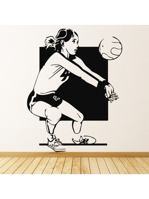 Jeronkarji Voleybol Oyunu Kadın Spor Dekoratif Duvar Sticker Çıkartma Spor Salonu Çocuk Odası