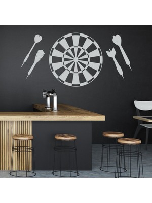 Jeronkarji Dart Dart Tahtası Dekoratif Duvar Sticker Çıkartma Spor Salonu Çocuk Odası
