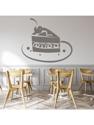 Jeronkarji Dilim Kek Mutfak Cafe Dekoratif Duvar Sticker Çıkartma Ofis Oturma Odası