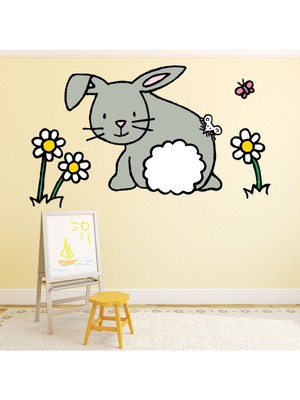 Jeronkarji Bu Benim Değil... Tavşan Tavşan Dekoratif Duvar Sticker Çıkartma Bebek Çocuk Odası