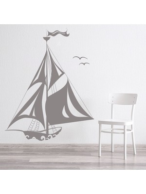 Jeronkarji Yelkenli Gemi Tekneler Dekoratif Duvar Sticker Çıkartma Bebek Çocuk Odası