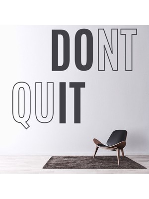 Jeronkarji Motivasyonel Tekliften Vazgeçme Dekoratif Duvar Sticker Çıkartma Spor Salonu Çocuk Odası