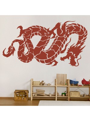 Jeronkarji Çin Ejderha Oryantal Sembolü Dekoratif Duvar Sticker Çıkartma Bebek Çocuk Odası
