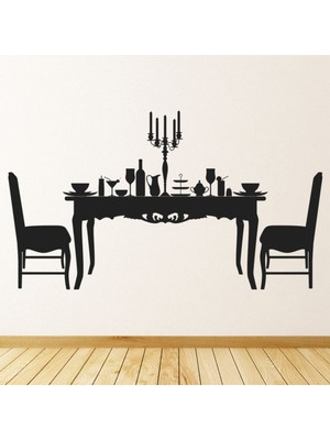 Jeronkarji Yemek Masası Yemek Odası Dekoratif Duvar Sticker Çıkartma Ofis Oturma Odası