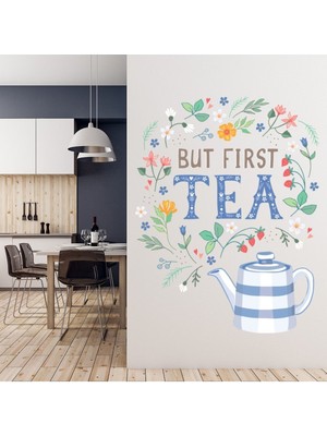 Jeronkarji Ama Ilk Çay Angela Spurgeon Tarafından Dekoratif Duvar Sticker Çıkartması Ofis Oturma Odası