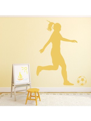 Jeronkarji Kadın Futbol Spor Dekoratif Duvar Sticker Çıkartma Bebek Çocuk Odası