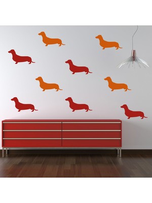 Jeronkarji Dachshund Köpek Dekoratif Duvar Çıkartma Paketi Yatak Çocuk Odası