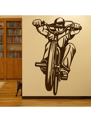 Jeronkarji Bmx Bike Rider Bisiklet Sporları Dekoratif Duvar Sticker Çıkartması Bebek Çocuk Odası