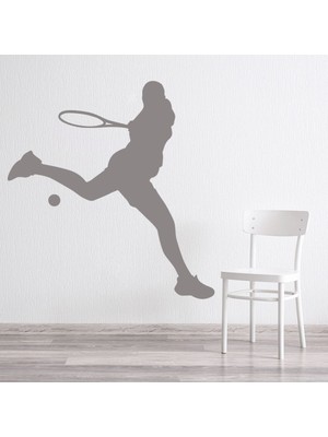 Jeronkarji Tenis Oyuncusu Tenis Vuruşu Dekoratif Duvar Sticker Çıkartma Spor Salonu Çocuk Odası