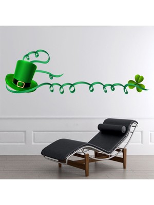 Jeronkarji Leprechaun Şapka Irlandalı Şans Dekoratif Duvar Sticker Çıkartma Spor Salonu Çocuk Odası