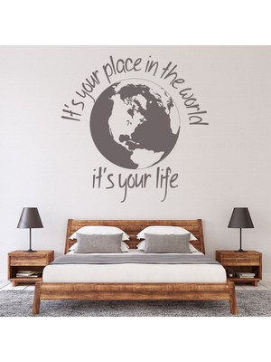 Jeronkarji Bu Senin Hayatın Ilham Verici Yazılı Dekoratif Duvar Sticker Çıkartma Oturma Odası Salon