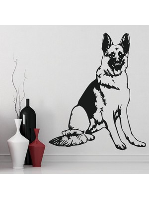 Jeronkarji Alman Çoban Köpeği Köpek Evcil Hayvan Dekoratif Duvar Sticker Çıkartma Yatak Çocuk Odası