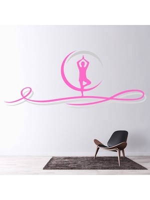 Jeronkarji Yoga Güzellik Meditasyon Egzersiz Dekoratif Duvar Sticker Çıkartma Spor Salonu Çocuk Odası