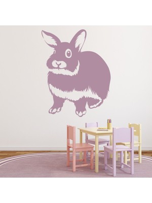 Jeronkarji Kabarık Tavşan Evcil Hayvanlar Dekoratif Duvar Sticker Çıkartma Bebek Çocuk Odası