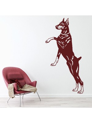 Jeronkarji Doberman Köpek Dekoratif Duvar Sticker Çıkartma Yatak Çocuk Odası