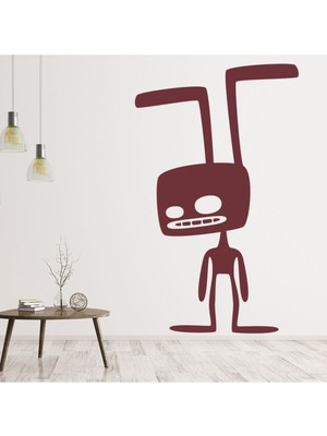 Jeronkarji Tavşan Canavar Cadılar Bayramı Dekoratif Duvar Sticker Çıkartması Bebek Çocuk Odası