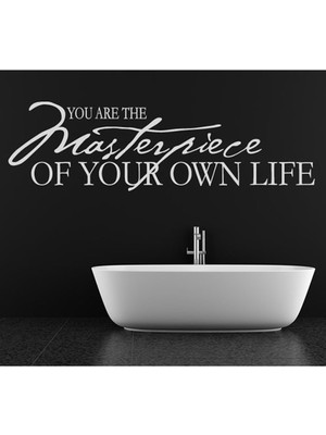 Jeronkarji Başyapıt Banyo Yazılı Dekoratif Duvar Sticker Çıkartma Oturma Odası Salon