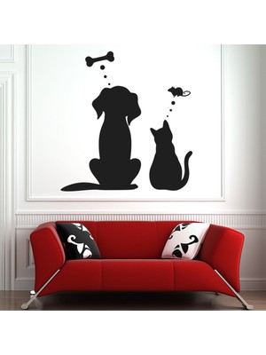 Jeronkarji Pet Rüyalar Köpek Kedi Dekoratif Duvar Sticker Çıkartma Yatak Çocuk Odası