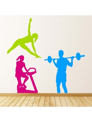 Jeronkarji Fitness Ağırlık Kaldırma Egzersizi Dekoratif Duvar Çıkartma Seti Mutfak Ofis Yatak Odası