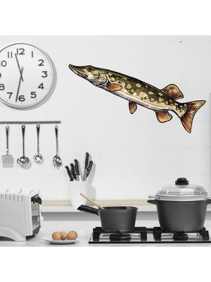 Jeronkarji Turna Balığı Dekoratif Duvar Sticker Çıkartma Yatak Çocuk Odası