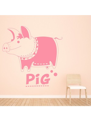 Jeronkarji Oyuncak Domuz Çocuklar Dekoratif Duvar Sticker Çıkartma Yatak Çocuk Odası