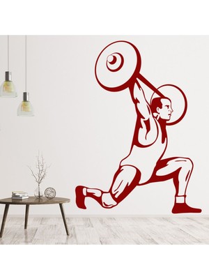 Jeronkarji Halter Adam Spor Salonu Dekoratif Duvar Sticker Çıkartma Mutfak Ofis Yatak Odası