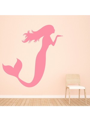 Jeronkarji Denizkızı Öpücüğü Peri Masalı Dekoratif Duvar Sticker Çıkartma Bebek Çocuk Odası