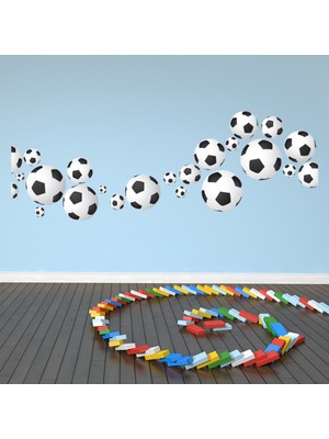 Jeronkarji Futbol Başlık Afiş Dekoratif Duvar Sticker Çıkartma Spor Salonu Çocuk Odası