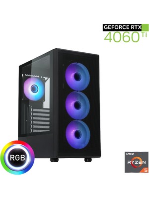 Güneysu Gaming R5-4060TI Ryzen 7500F Rtx 4060Tİ 16GB Ddr5 16GB 500GB SSD Oyun Bilgisayarı