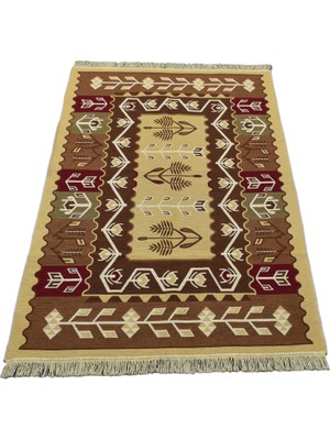 Yeni Otantik Lüks Çift Yüzlü Tasarım Makine Kilim 4977