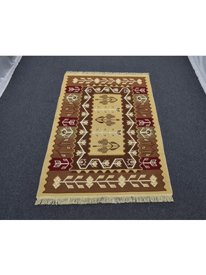 Yeni Otantik Lüks Çift Yüzlü Tasarım Makine Kilim 4977