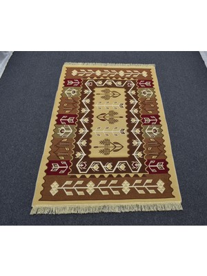 Yeni Otantik Lüks Çift Yüzlü Tasarım Makine Kilim 4977