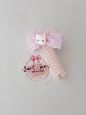 Sweet Twins Hello Kitty Taç Kalp Fiyonklu Makarna Yaylı Toka