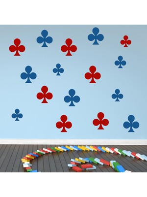 Jeronkarji Kulüp Sembolü Kart Oyunları Dekoratif Duvar Çıkartma Paketi Spor Salonu Çocuk Odası