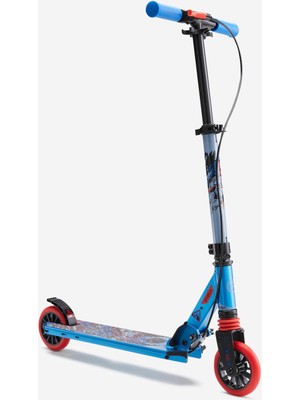 Çocuk Scooter - Süspansiyon ve Gidonda Fren - Baskılı Mavi - Mıd 5
