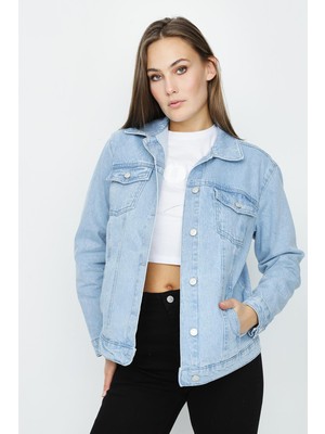 Select Moda Kadın Oversize Denim Ceket