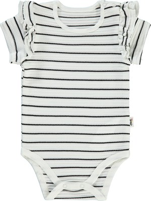 Civil Baby Kız Bebek Çıtçıtlı Badi 1-18 Ay Ekru