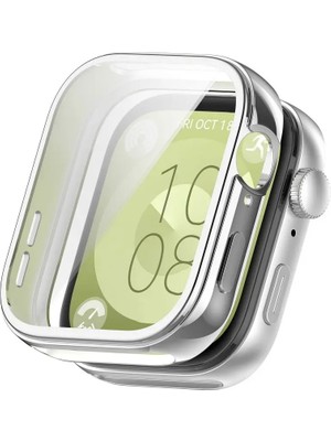 MobaxAksesuar Huawei Watch Fit 3 Silikon Parlak Renkli Ekran Koruyuculu Kasa Koruyucu (Fit/fit 2 Uyumlu Değildir)