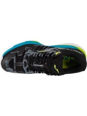 Joma Slam Men 2401 Negro Azul Amarıllo Erkek Siyah Tenis Ayakkabı TSLAMS2401C