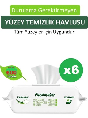 Freshmaker Yüzey Temizlik Havlusu 100 x 6 = 600 Yaprak