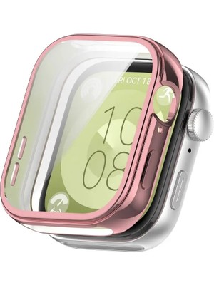 MobaxAksesuar Huawei Watch Fit 3 Silikon Parlak Renkli Ekran Koruyuculu Kasa Koruyucu (Fit/fit 2 Uyumlu Değildir)