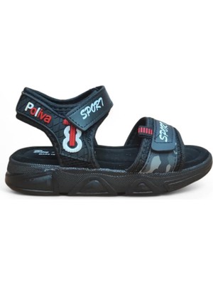 Cihan Shoes Erkek Çocuk Cırtlı Hafif Rahat Taban Sandalet Siyah