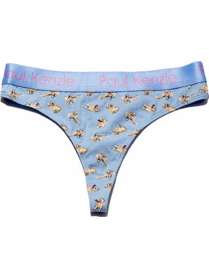 Paul Kenzie x Kurtaran Ev - Desenli Kadın String Külot - Poppy