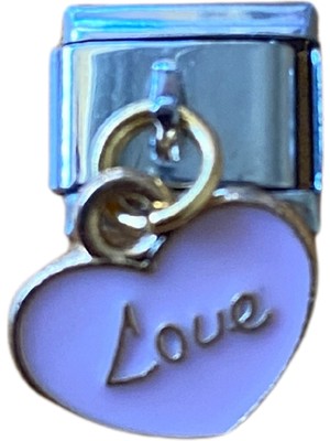 Glare Collection Love  Kalp Charm Bileklik Çelik