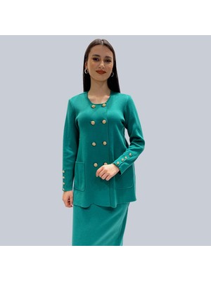 Mydonose Butik Dalida-Yuvarlak Yaka Düğme Detaylı Hırka