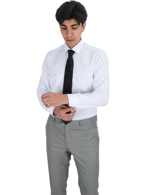 Cengiz Inler Çizgili Kruvaze Takım Elbise