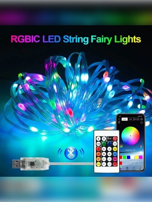 Rkm Store Sese Duyarlı 10 Metre Yeni Nesil Rgb Smart LED Usb'li Kumandalı Bluetooth Ile Telefon Bağlantılı