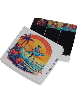 Vincent Rborn Erkek Boxer 3 Adet - Skull Havana Series