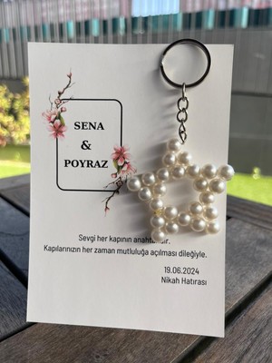 Cenka Yıldız Anahtarlıklı Kişiye Özel Kart - 20 Adet